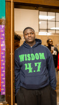 WISDOM 4.7 Hoodie (Navy Blue and Green)
