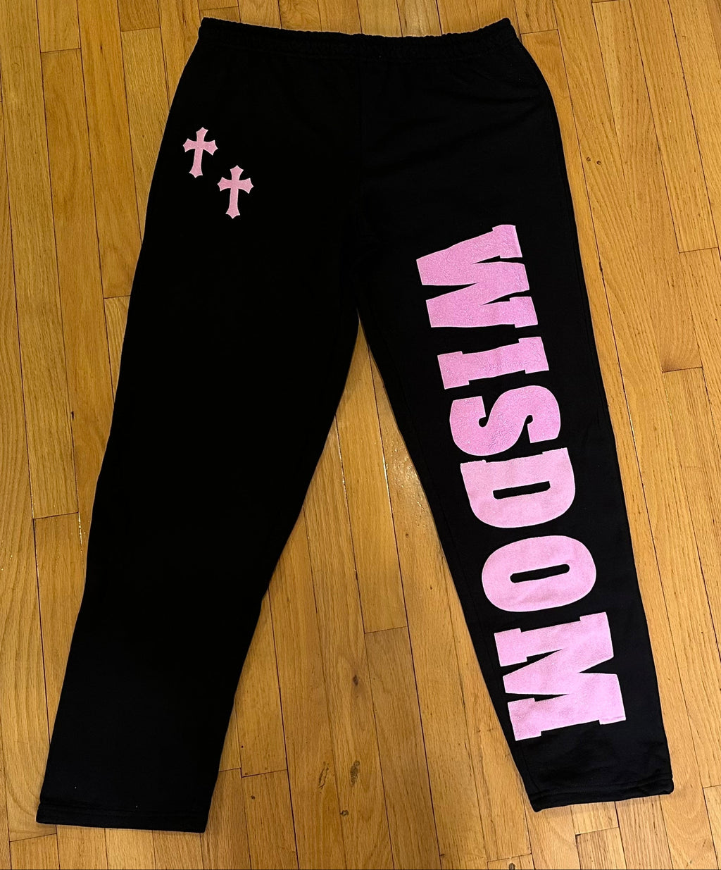 WISDOM Joggers (Black and Pink)