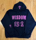 WISDOM 15:2 Hoodie (Navy Blue and Purple)