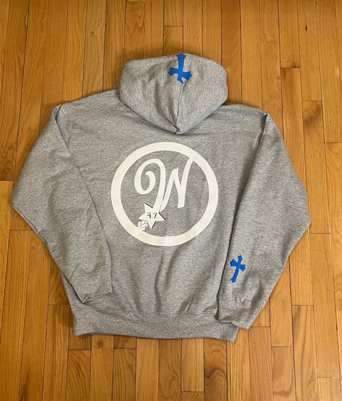 PROVERBS 4.7 Hoodie (Gray and Blue)