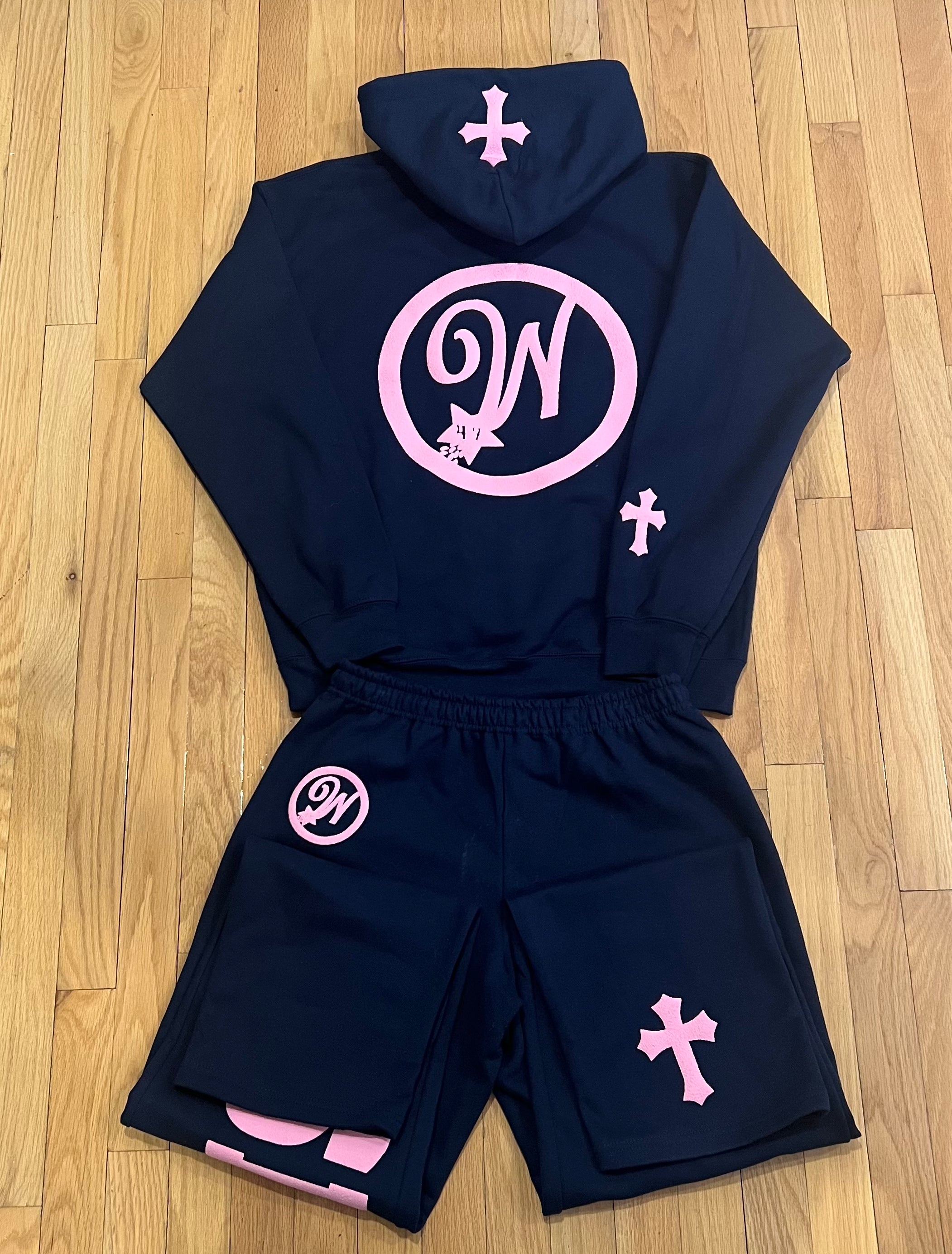 WISDOM 10:8 Hoodie Set (Navy Blue and Pink)