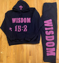 WISDOM 15:2 Hoodie Set (Navy Blue and Purple)