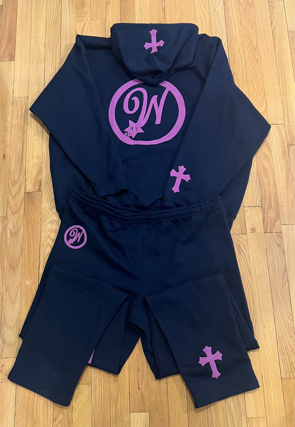 WISDOM 15:2 Hoodie Set (Navy Blue and Purple)