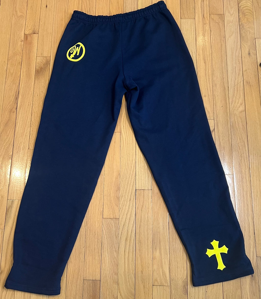 WISDOM Joggers (Navy Blue and Yellow)