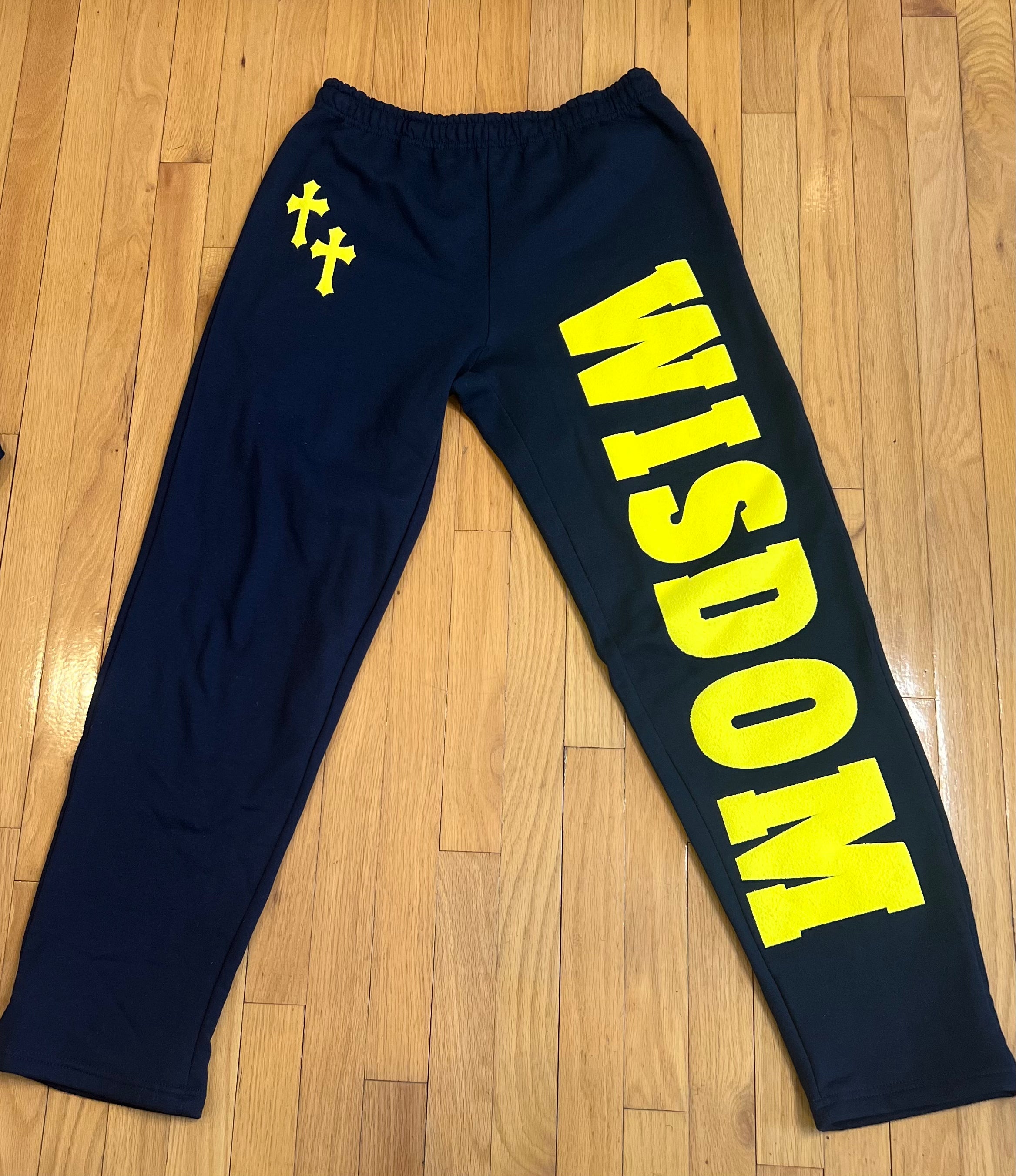 WISDOM Joggers (Navy Blue and Yellow)
