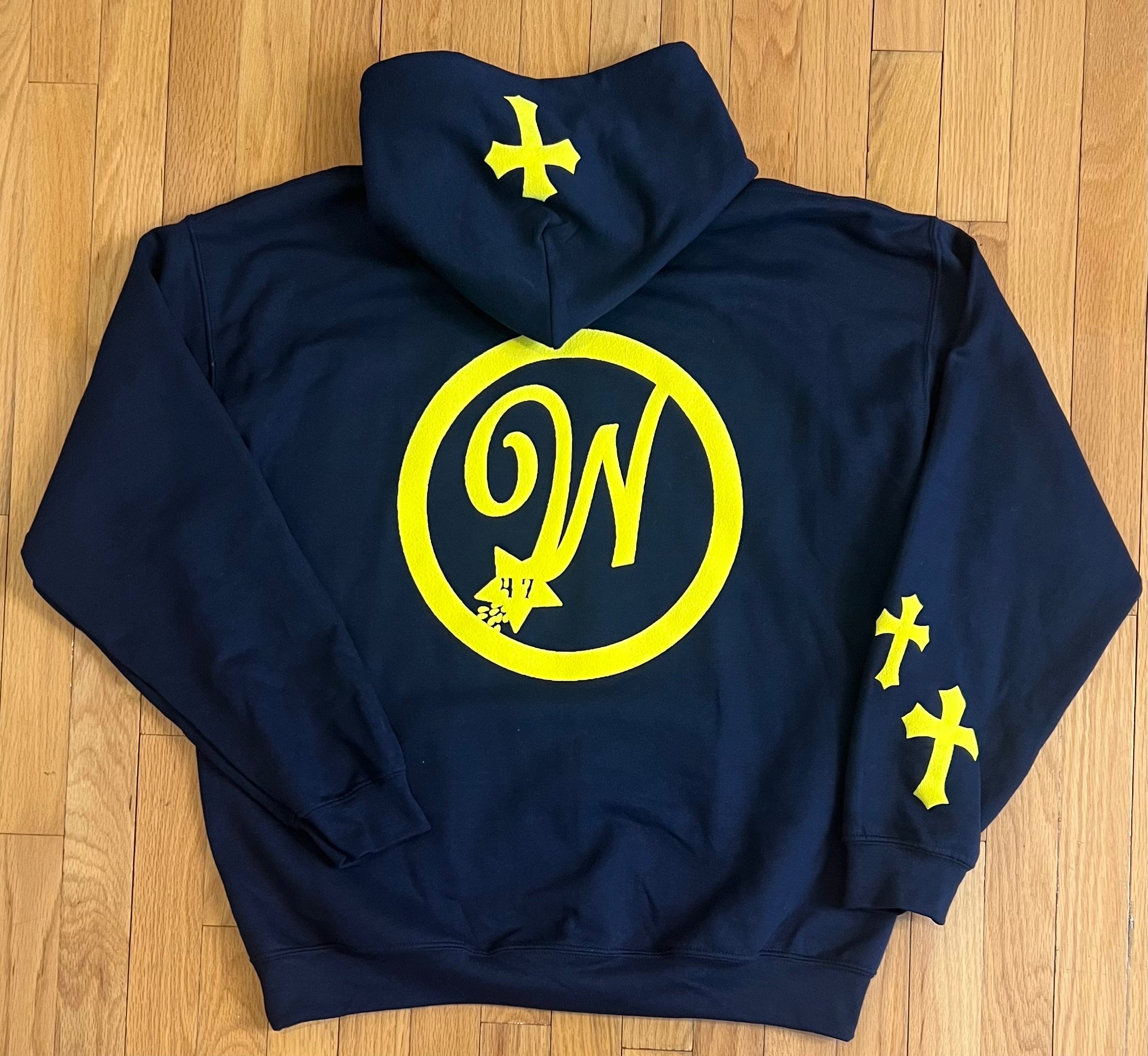 WISDOM 4.7 Hoodie (Navy Blue and Yellow)