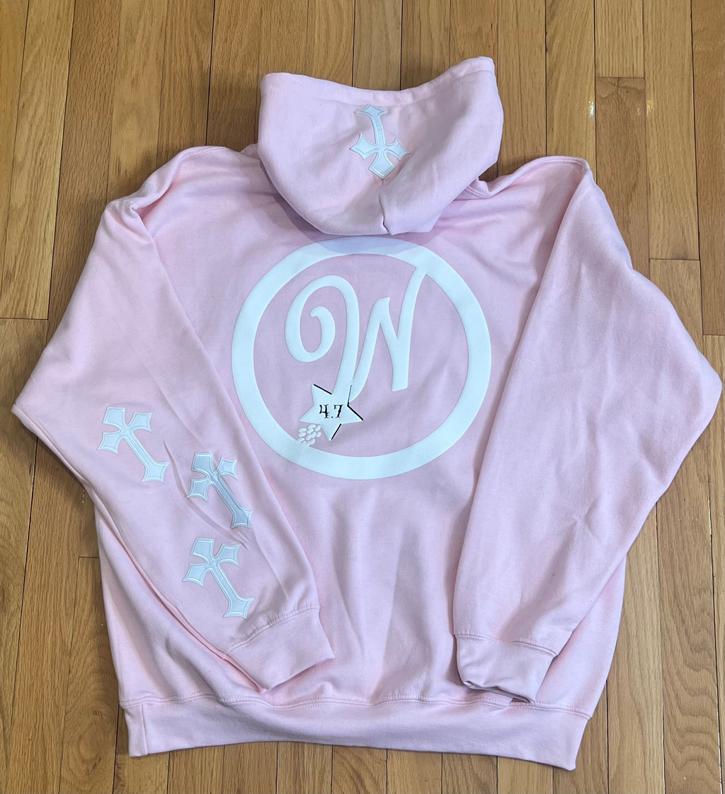 PROVERBS 4.7 Hoodie (Pink and White)