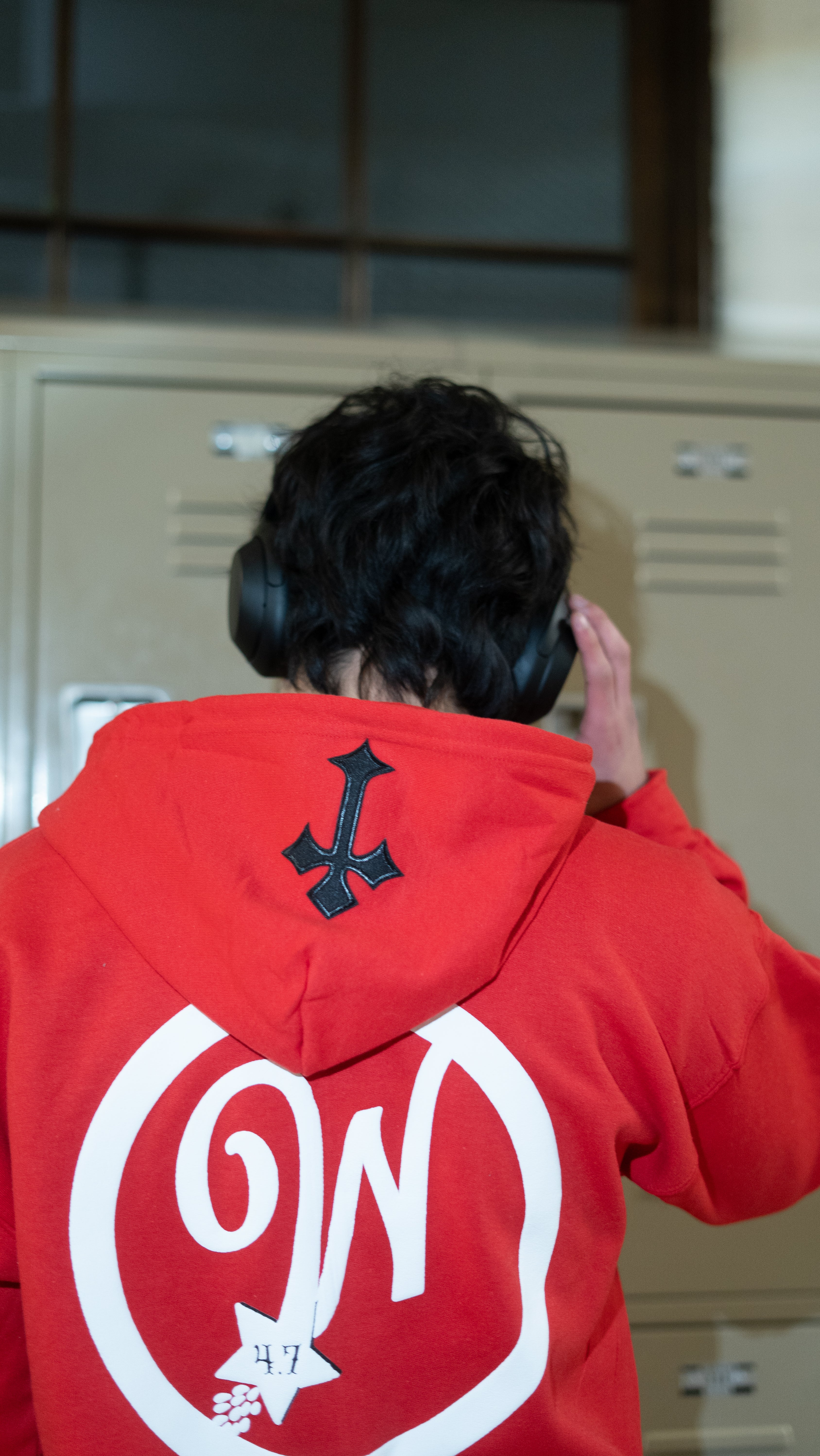 PROVERBS 4.7 Zip-up Hoodie (Red and Black)