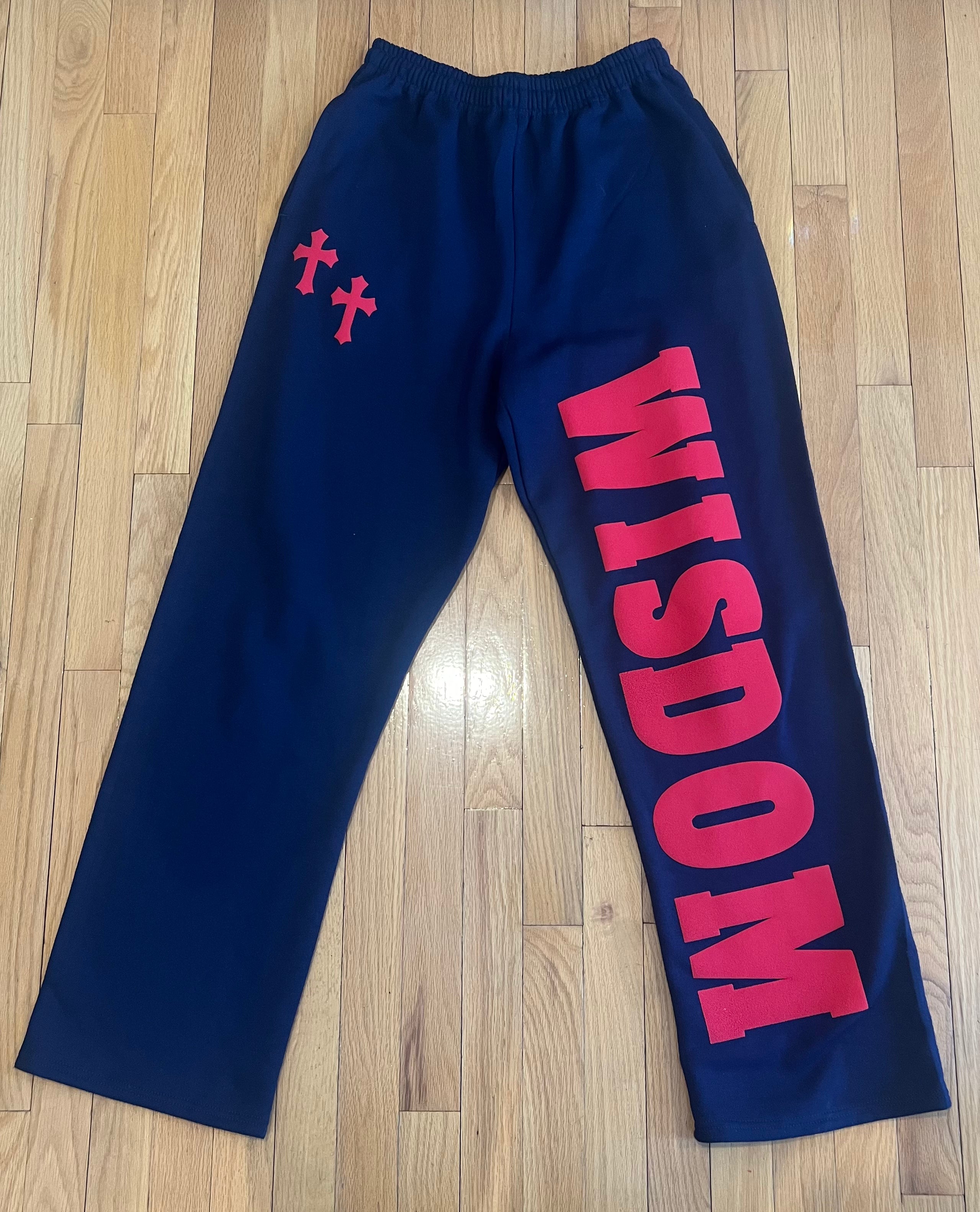 WISDOM Joggers (Navy Blue and Red)